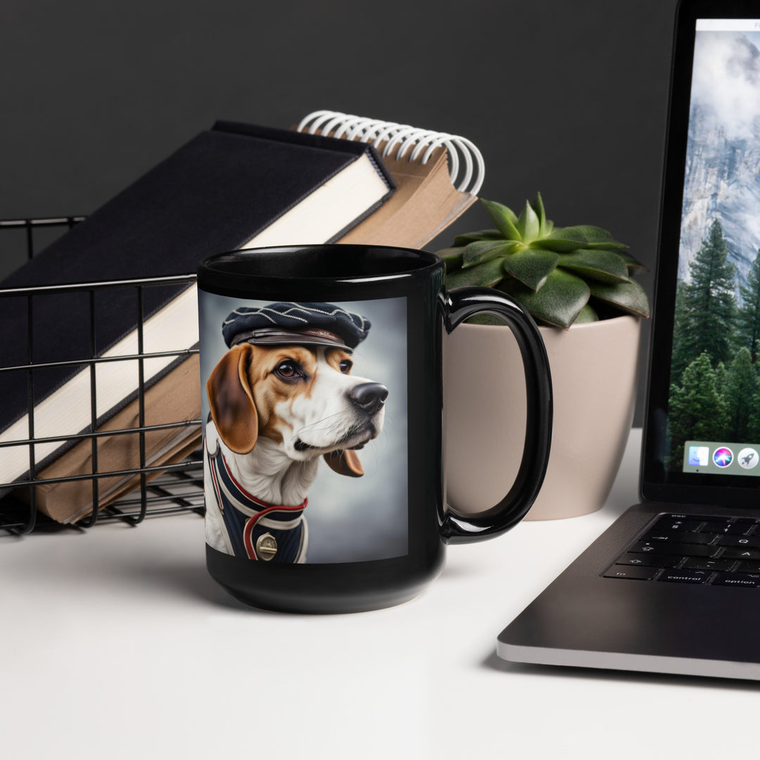 Beagle- Black Glossy Mug v4