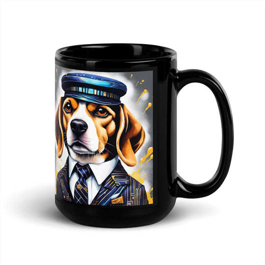 Beagle- Black Glossy Mug v5