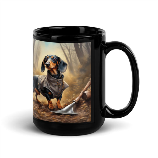 Dachshund- Black Glossy Mug v4