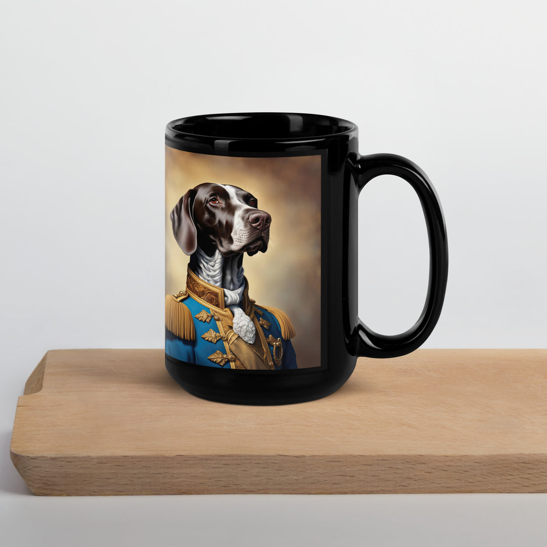 German Shorthaired Pointer- Black Glossy Mug v2