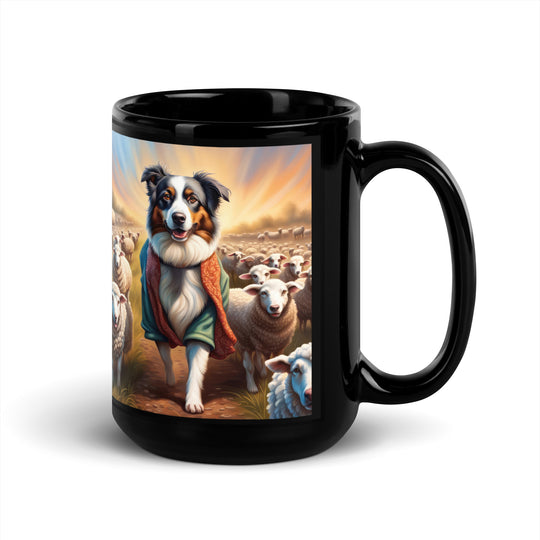 Australian Shepherd- Black Glossy Mug