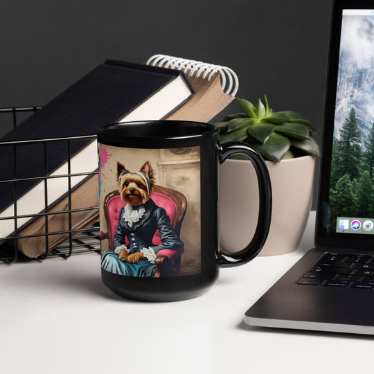 Yorkshire Terrier- Black Glossy Mug v3