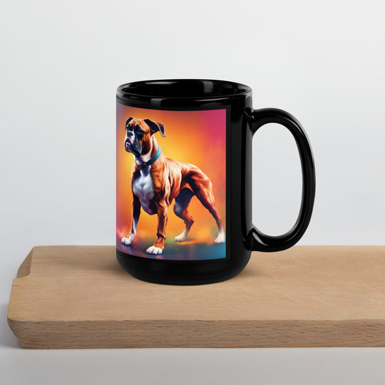 Boxer- Black Glossy Mug v5