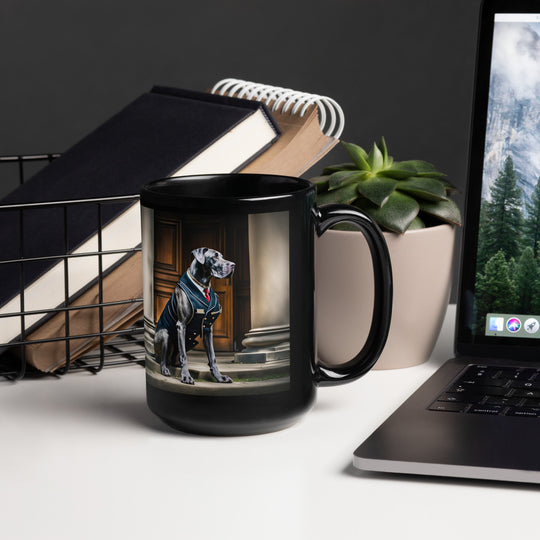 Great Dane- Black Glossy Mug v4