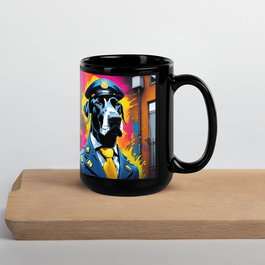 Great Dane- Black Glossy Mug v5