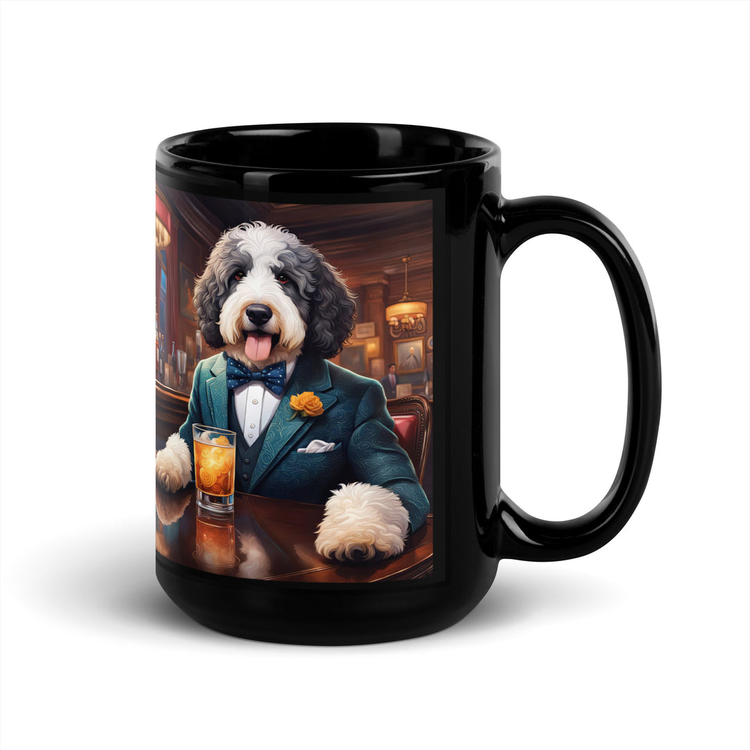 Bernedoodle General- Black Glossy Mug v9