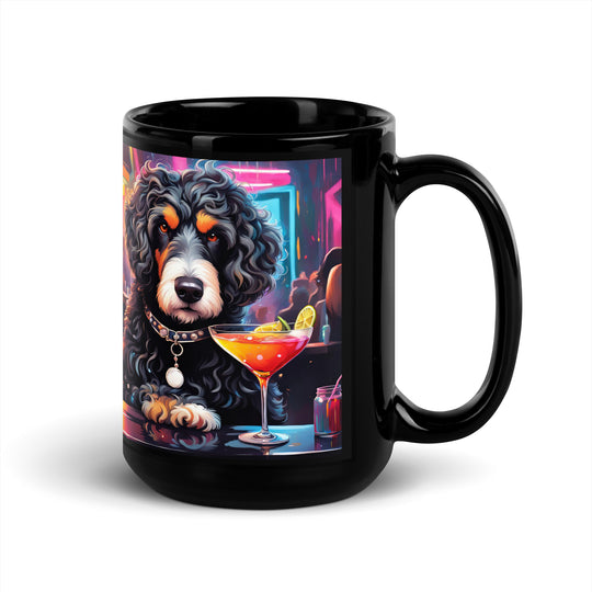 Bernedoodle General- Black Glossy Mug v16