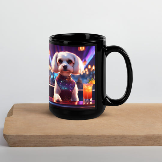 Cavachon- Black Glossy Mug v4