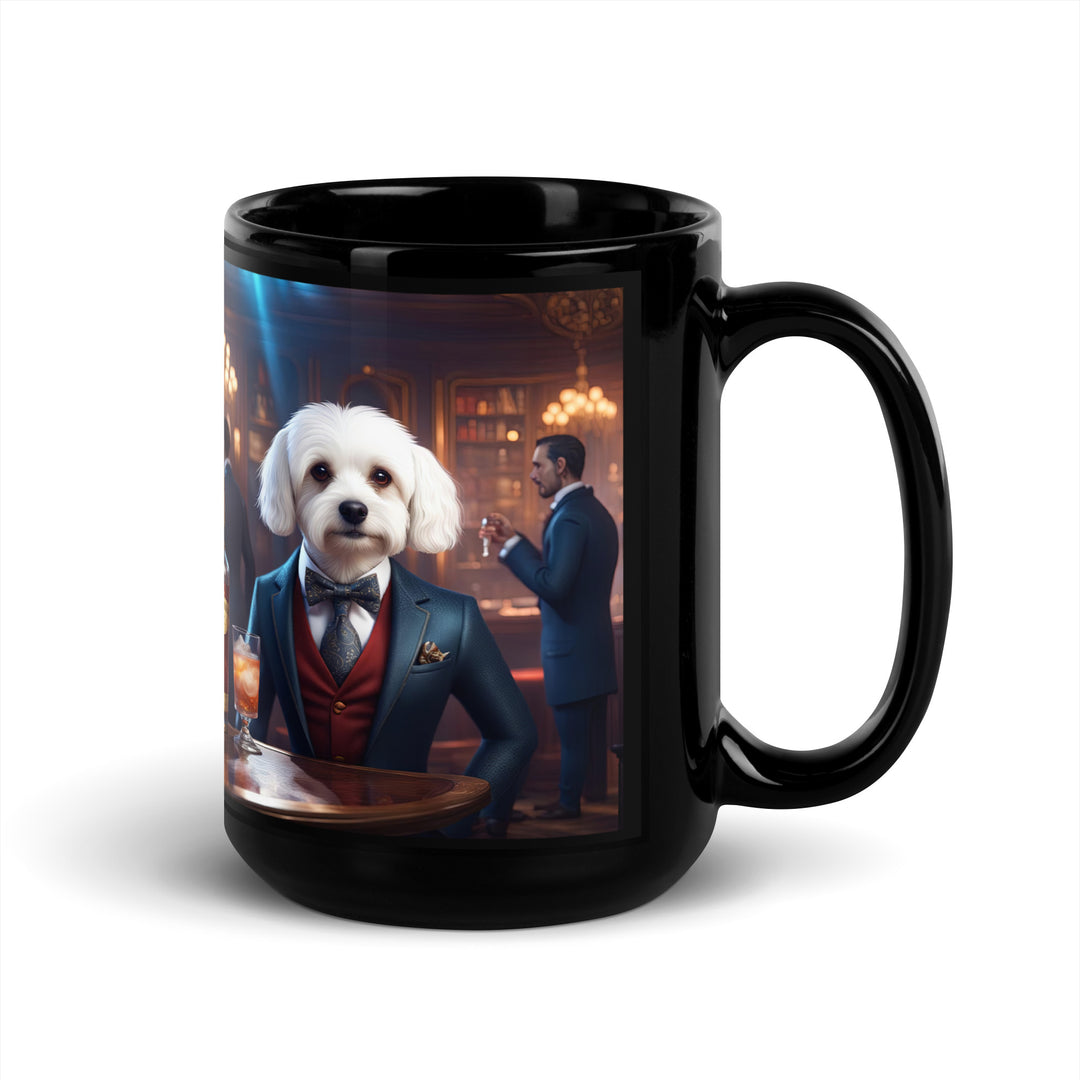 Cavachon- Black Glossy Mug v11