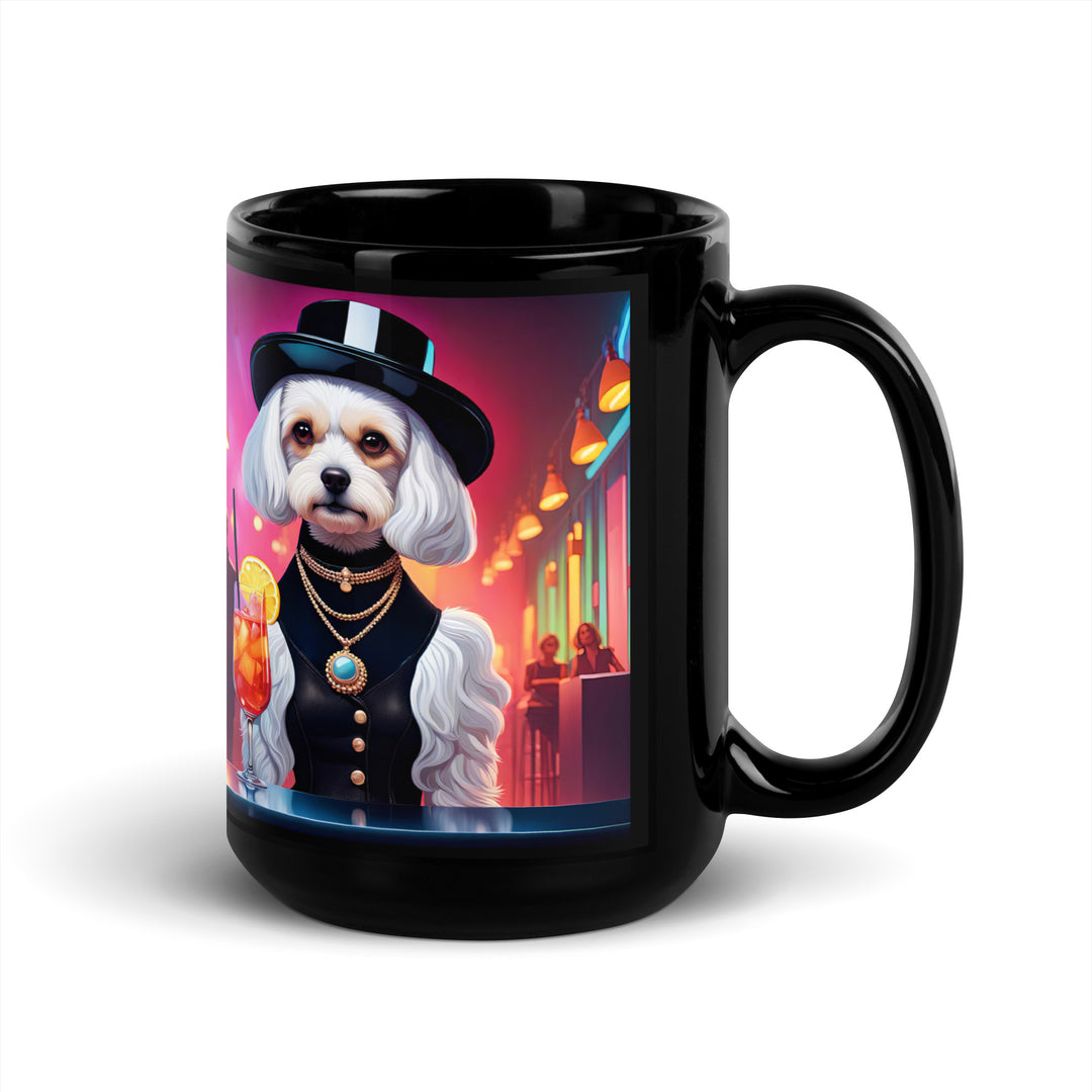 Cavachon- Black Glossy Mug v12