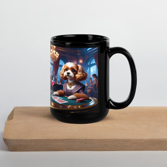 Cavapoo General- Black Glossy Mug v18