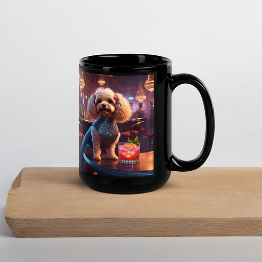 Cavapoo General- Black Glossy Mug v22