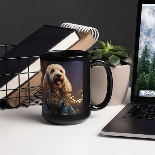 Goldendoodle- Black Glossy Mug v10
