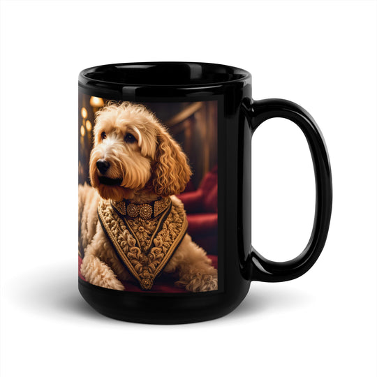 Goldendoodle- Black Glossy Mug v13