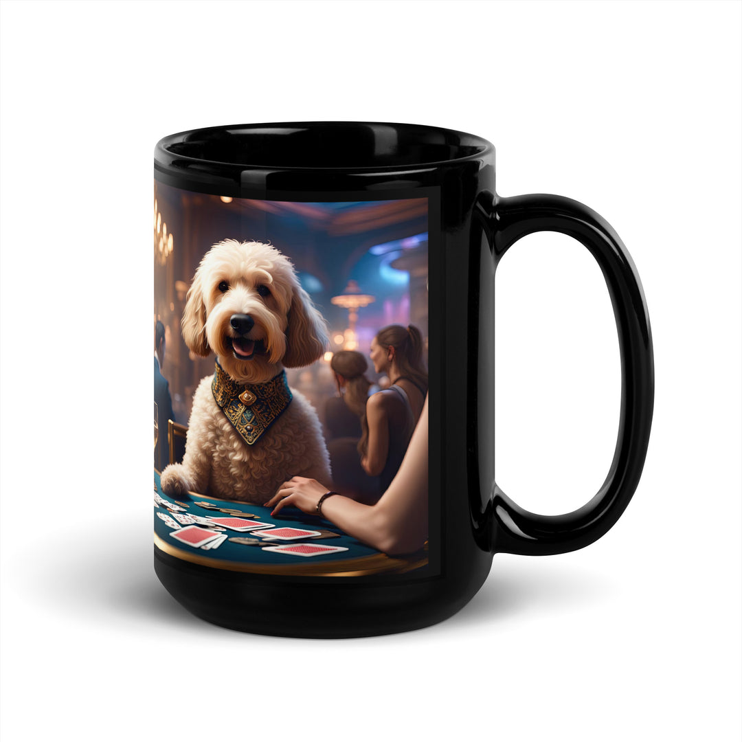 Goldendoodle- Black Glossy Mug v17