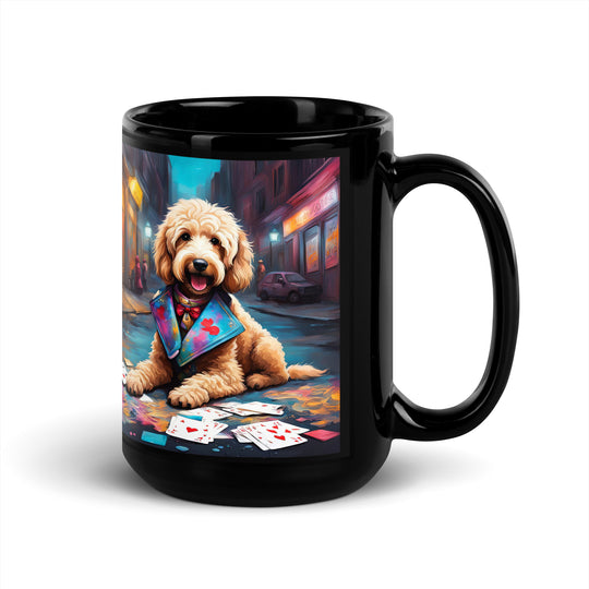 Goldendoodle- Black Glossy Mug v19