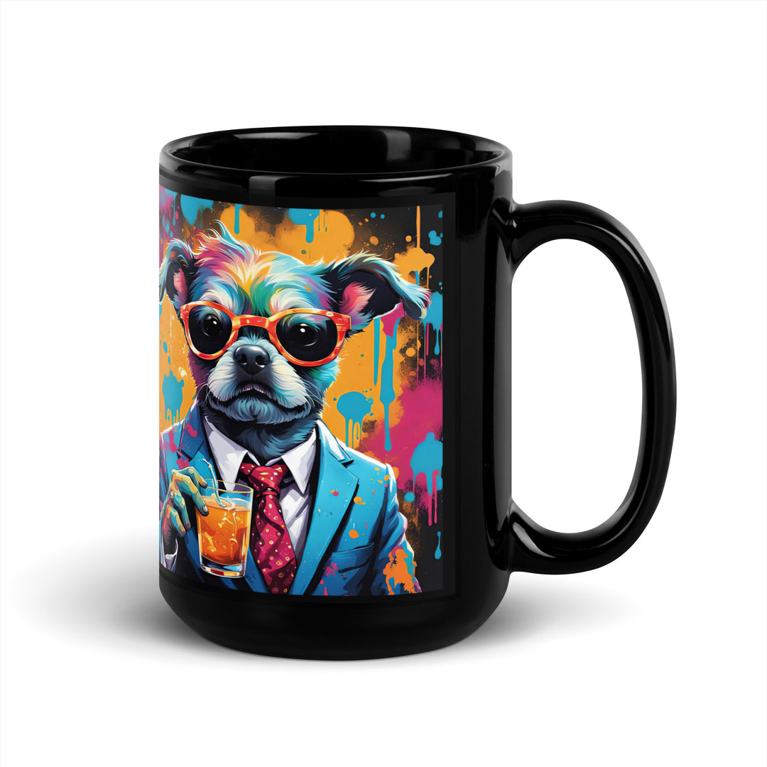 Pekapoo General- Black Glossy Mug v9