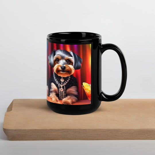 Yorkipoo General- Black Glossy Mug v2