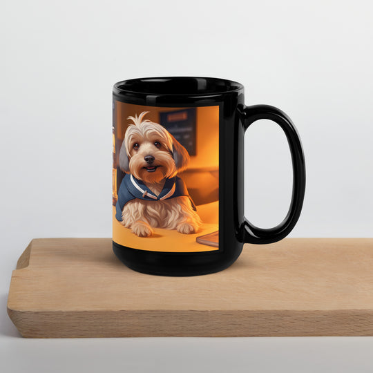 Yorkipoo General- Black Glossy Mug v7