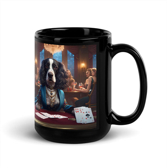 Sprocker Spaniel General- Black Glossy Mug v4