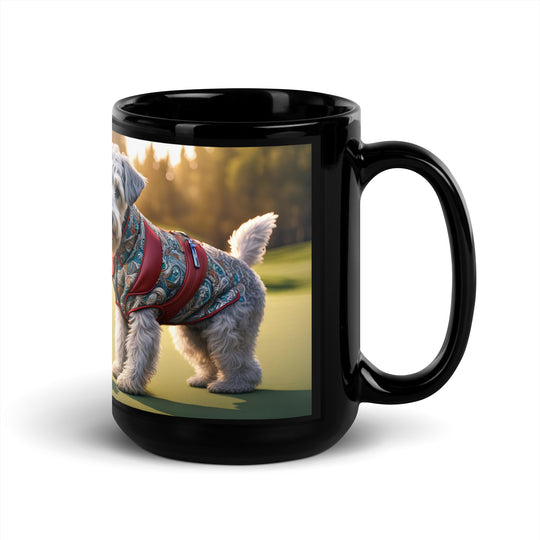 Schnoodle Golfer- Black Glossy Mug v10