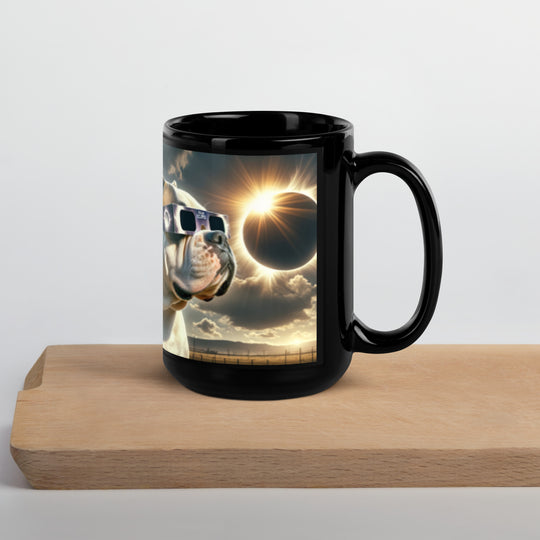 American Bulldog Eclipse- Black Glossy Mug