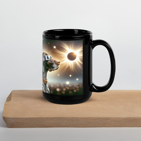 German Shorthaired Pointer Eclipse- Black Glossy Mug v2