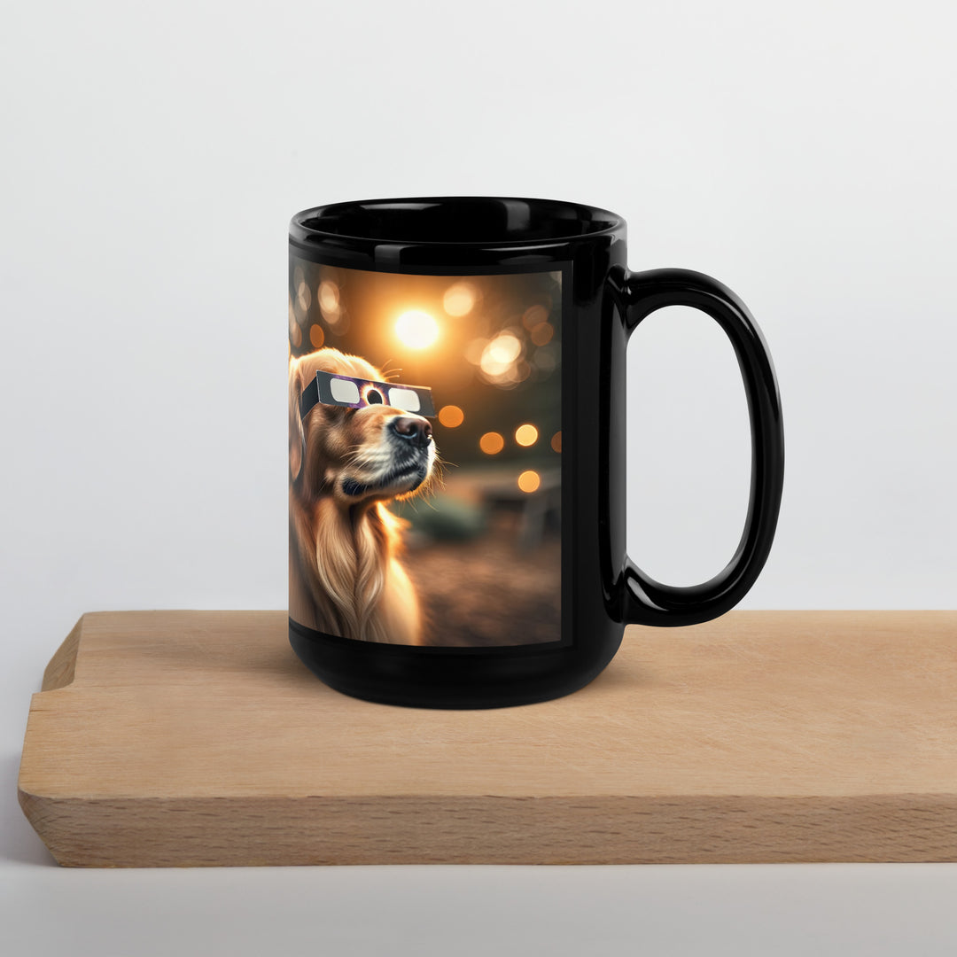 Golden Retriever Eclipse- Black Glossy Mug v2