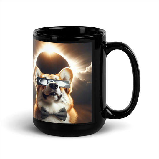 Pembroke Welsch Corgi Eclipse- Black Glossy Mug v2