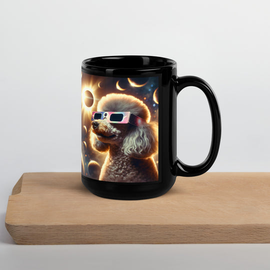 Poodle Eclipse- Black Glossy Mug v2