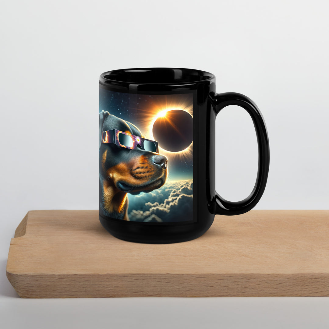 Rottweiler Eclipse- Black Glossy Mug