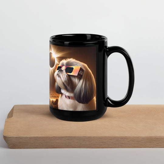 Shih Tzu Eclipse- Black Glossy Mug