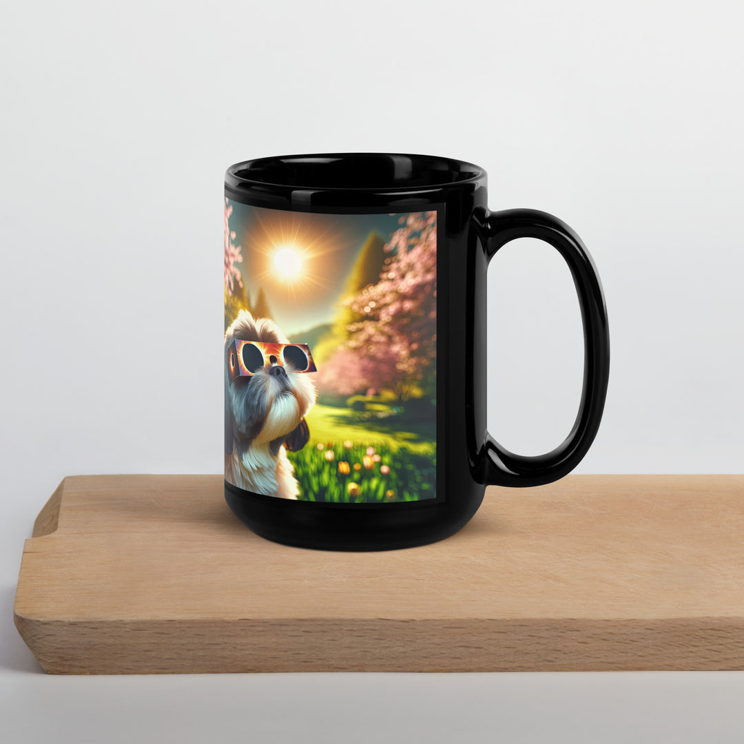 Shih Tzu Eclipse- Black Glossy Mug v2