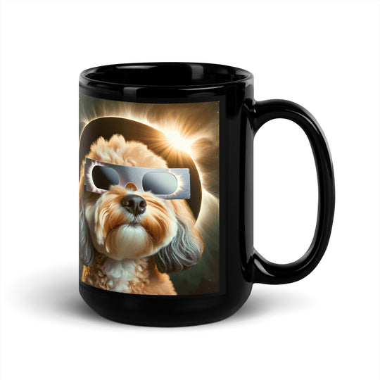 Cavapoo Eclipse- Black Glossy Mug