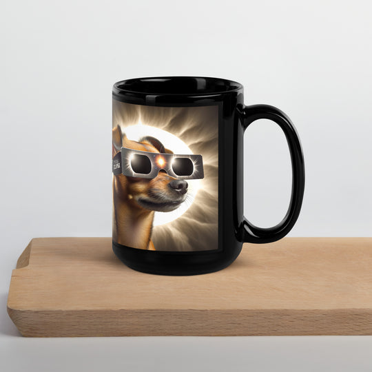 Chiweenie Eclipse- Black Glossy Mug