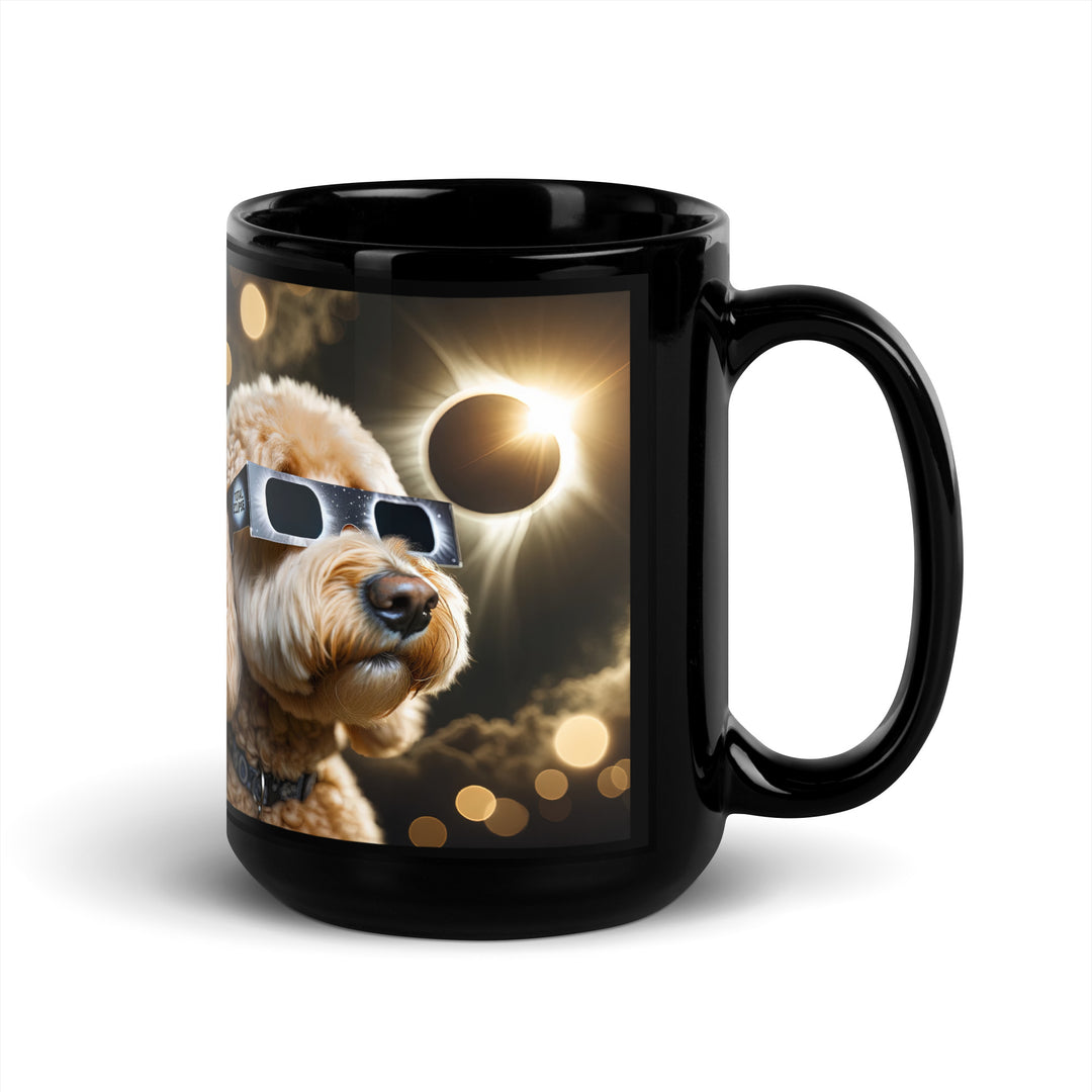 Goldendoodle Eclipse- Black Glossy Mug