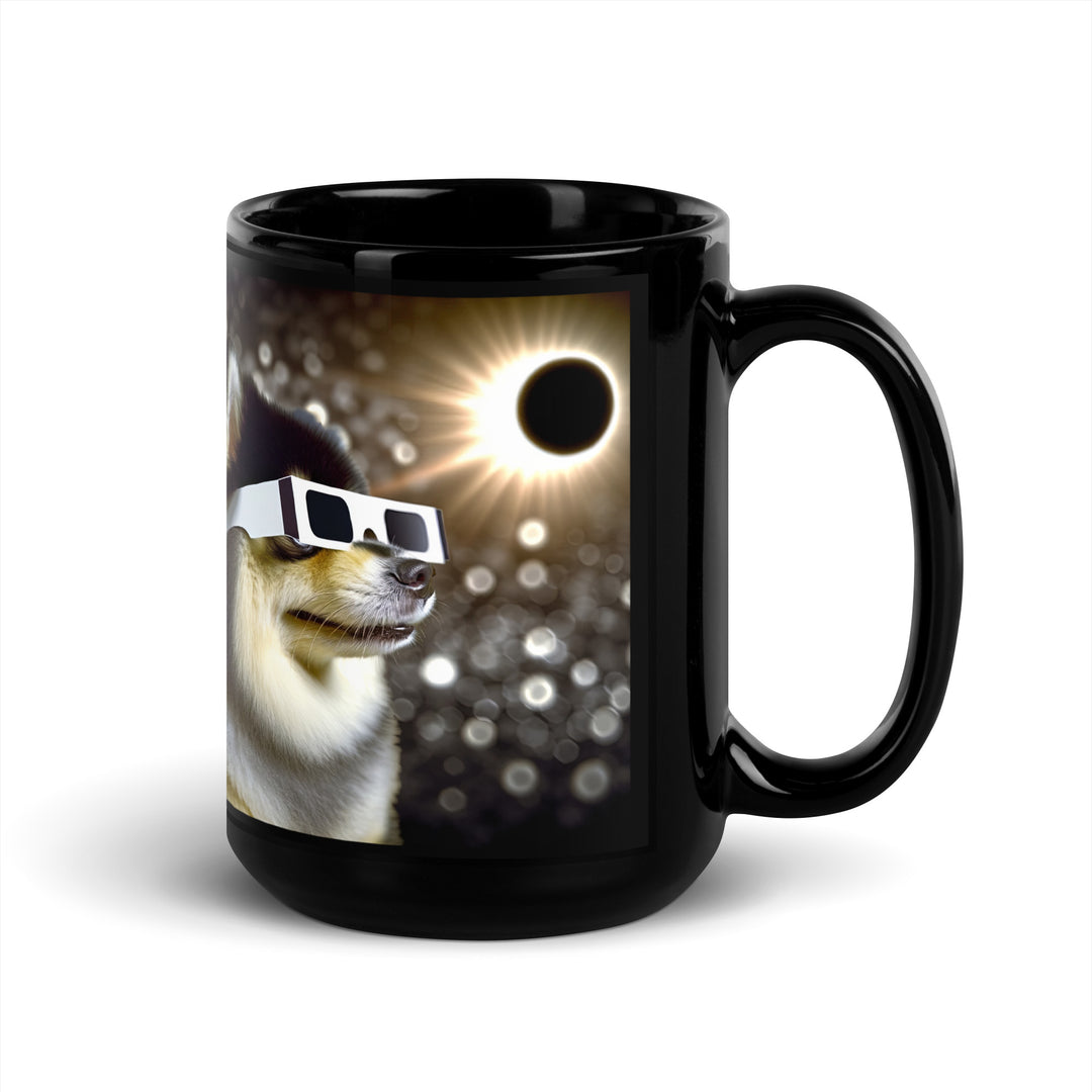 Pomsky Eclipse- Black Glossy Mug v2