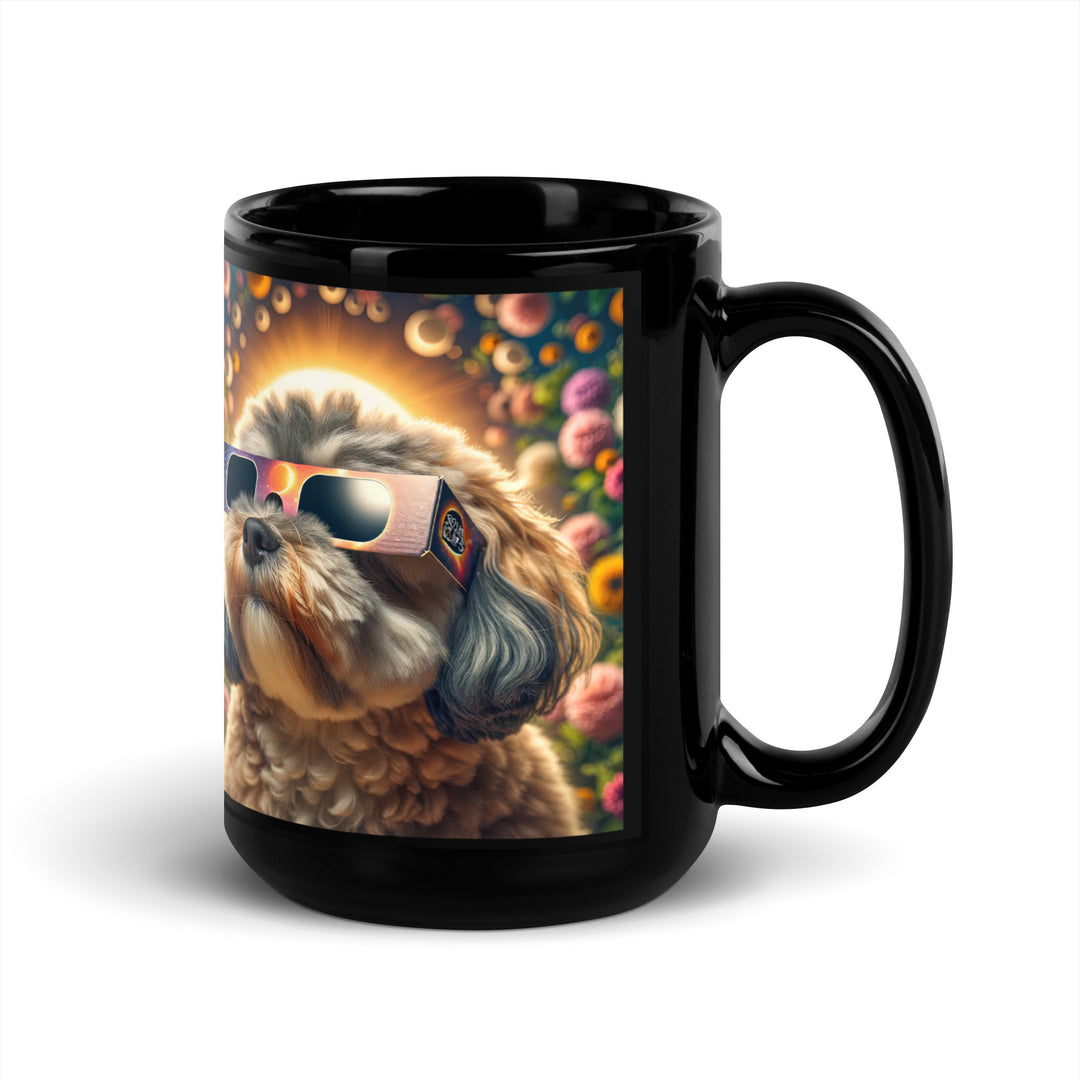 Shih Poo Eclipse- Black Glossy Mug v2