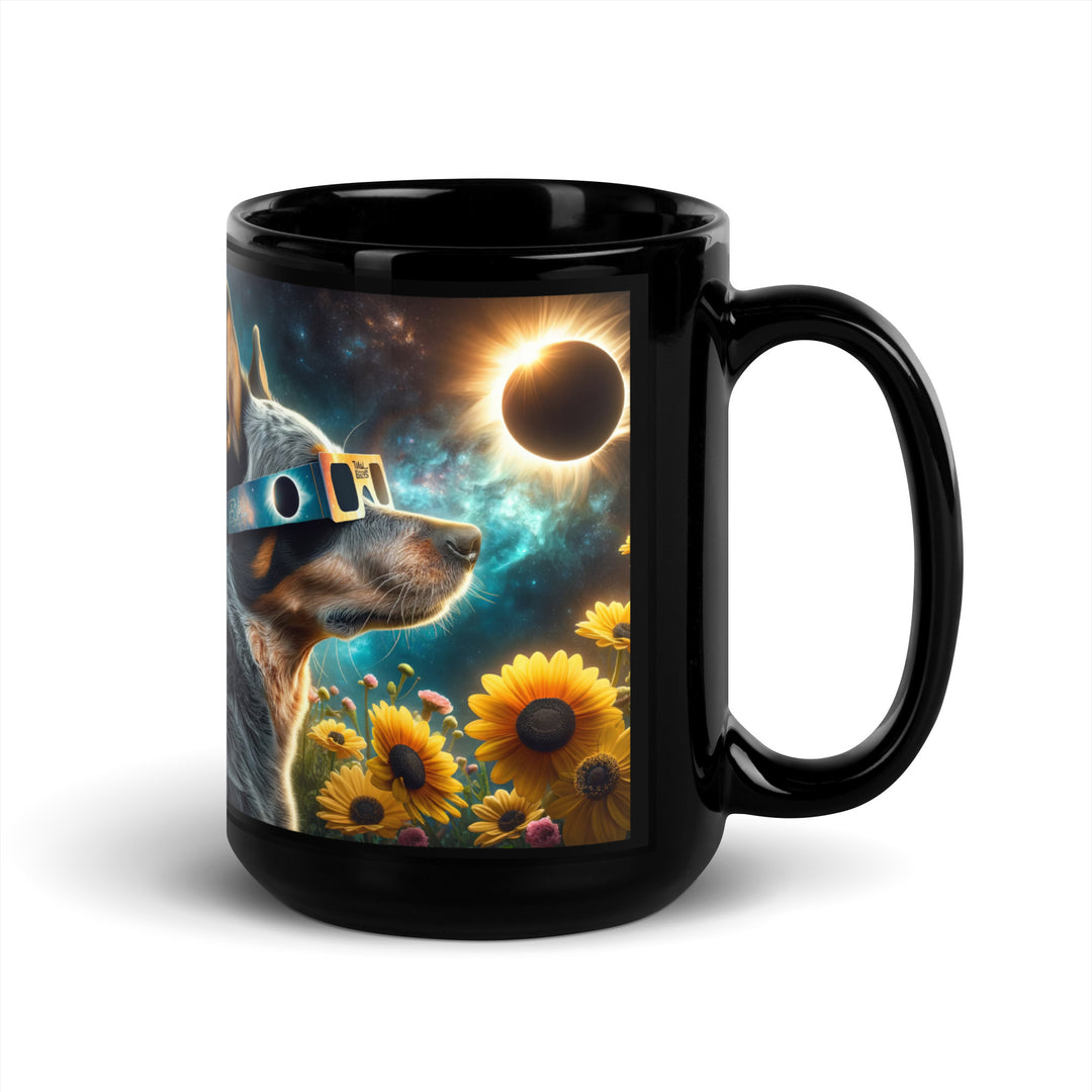 Texas Heeler Eclipse- Black Glossy Mug