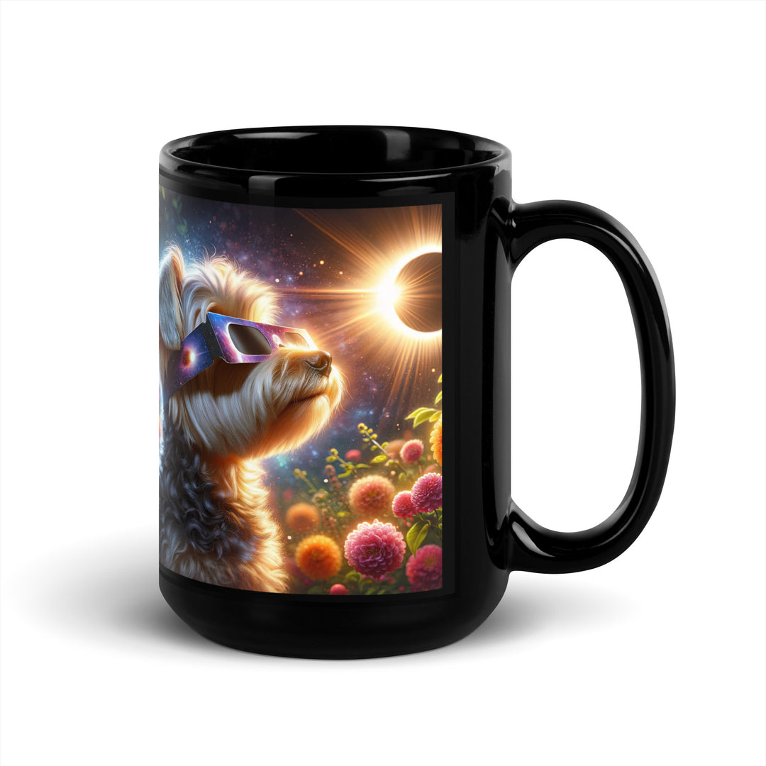 Yorkipoo Eclipse- Black Glossy Mug