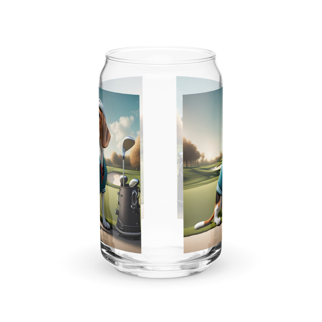 Beagle Golfer- Can-shaped glass v2