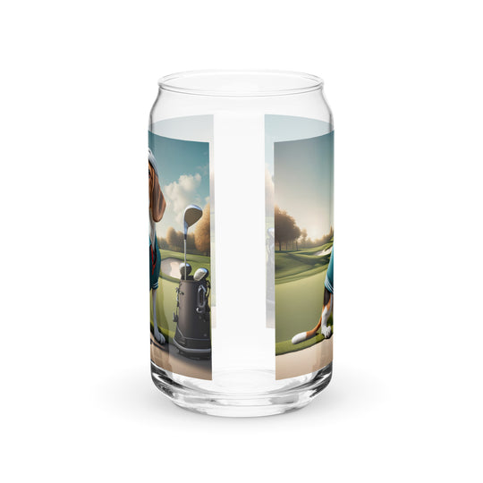 Beagle Golfer- Can-shaped glass v2