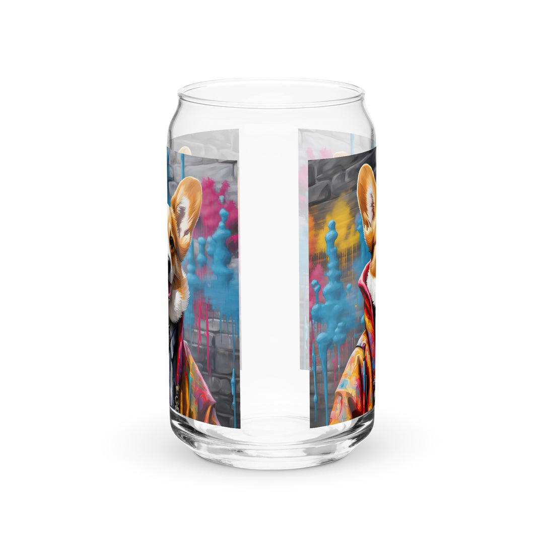 Pembroke Welsh Corgi- Can-shaped glass v5