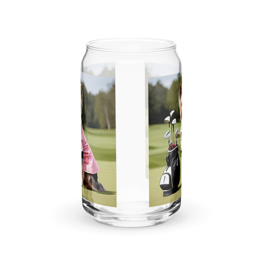 Yorkshire Terrier Golfer- Can-shaped glass v2