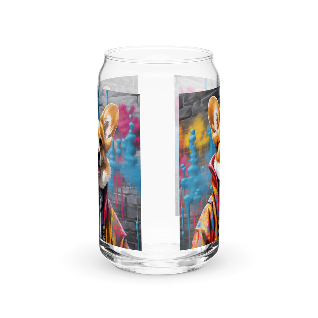 Pembroke Welsh Corgi- Can-shaped glass v5