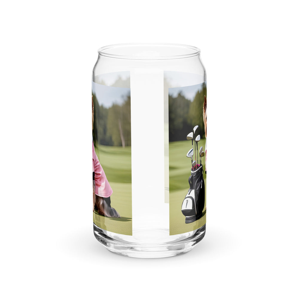 Yorkshire Terrier Golfer- Can-shaped glass v2