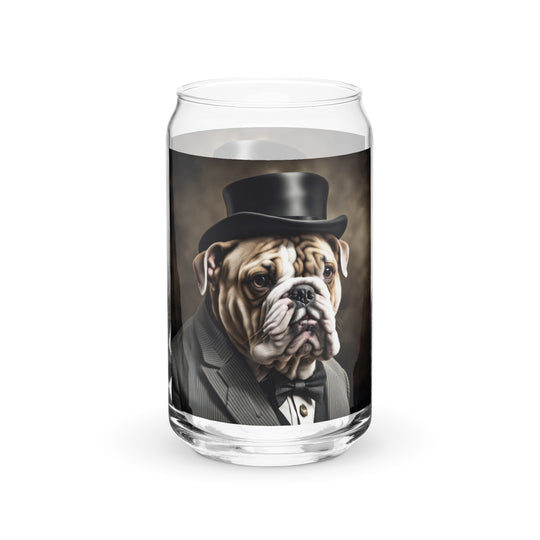 Bulldog- Can-shaped glass