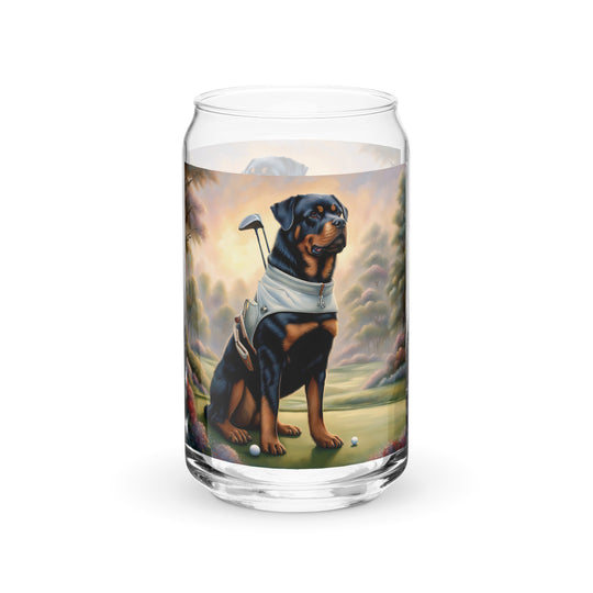 Rottweiler Golfer- Can-shaped glass v3