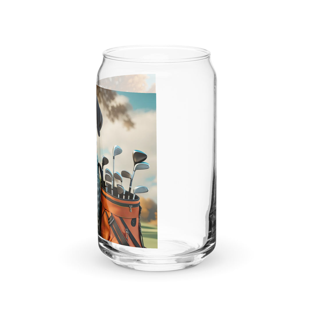 German Shorthaired Pointer Golfer- Can-Shaped Glass