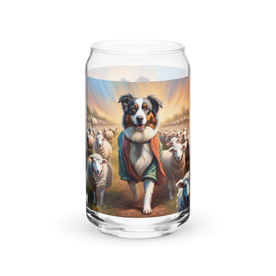 Australian Shepherd- Can-shaped glass